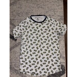 Free Planet Pineapple Print Crew Neck T Shirt Graphic Tee White Menswear